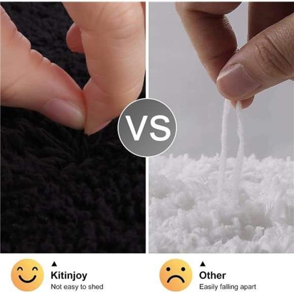 Bathroom Rugs Set 2 Pieces Soft Microfiber Bath Mat and U-Shaped Toilet Rug - Picture 5 of 6